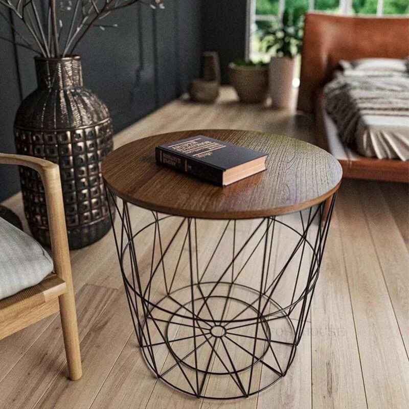 Modern and Functional Round Coffee Side Table